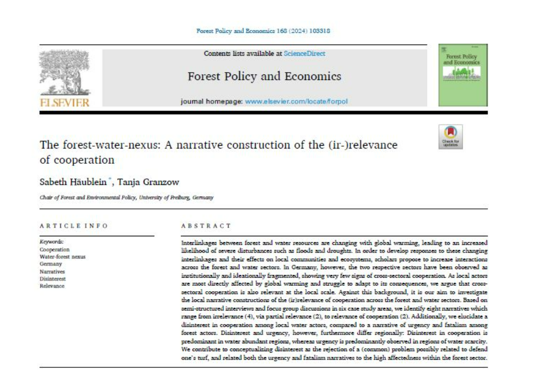 Publication Forest-Water Nexus